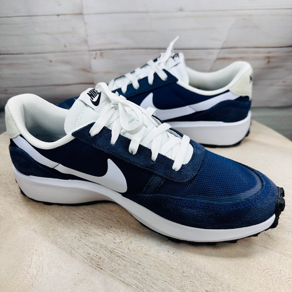 Nike Waffle Debut Mens Midnight Navy White FJ4195-400 Sneakers Size 10